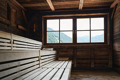 Finnische Sauna im Wellnesshotel Tauernhof in Großarl