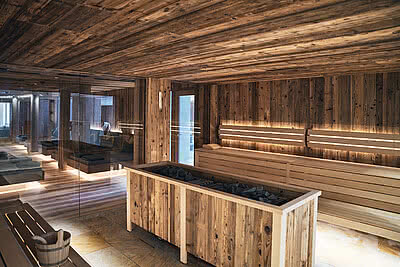 Sauna im Wellnesshotel Tauernhof