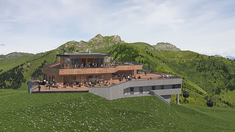 neue Kieserlbahn Bergstation in Großarl im Sommer