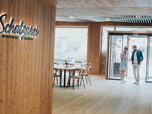 Eingangsbereich des Restaurants "Die Schatzerei".