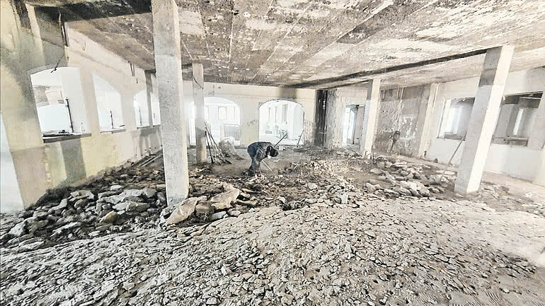 Innenbaustelle im Speisebereich des Hotel Tauernhof