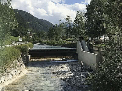Ambros Hettegger sen. Wasserkraftwerk Großarler Ache 1982 Tauernhof