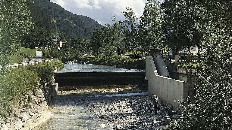 Wasserkraftwerk an der Großarler Ache erbaut von Familie Hettegger
