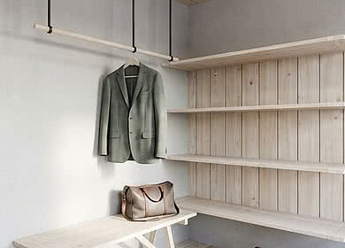 Rendering einer Garderobe in den neuen Zimmern im Tauernhof