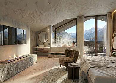 Rendering des neuen Zimmers Zapfn&Streich im Tauernhof