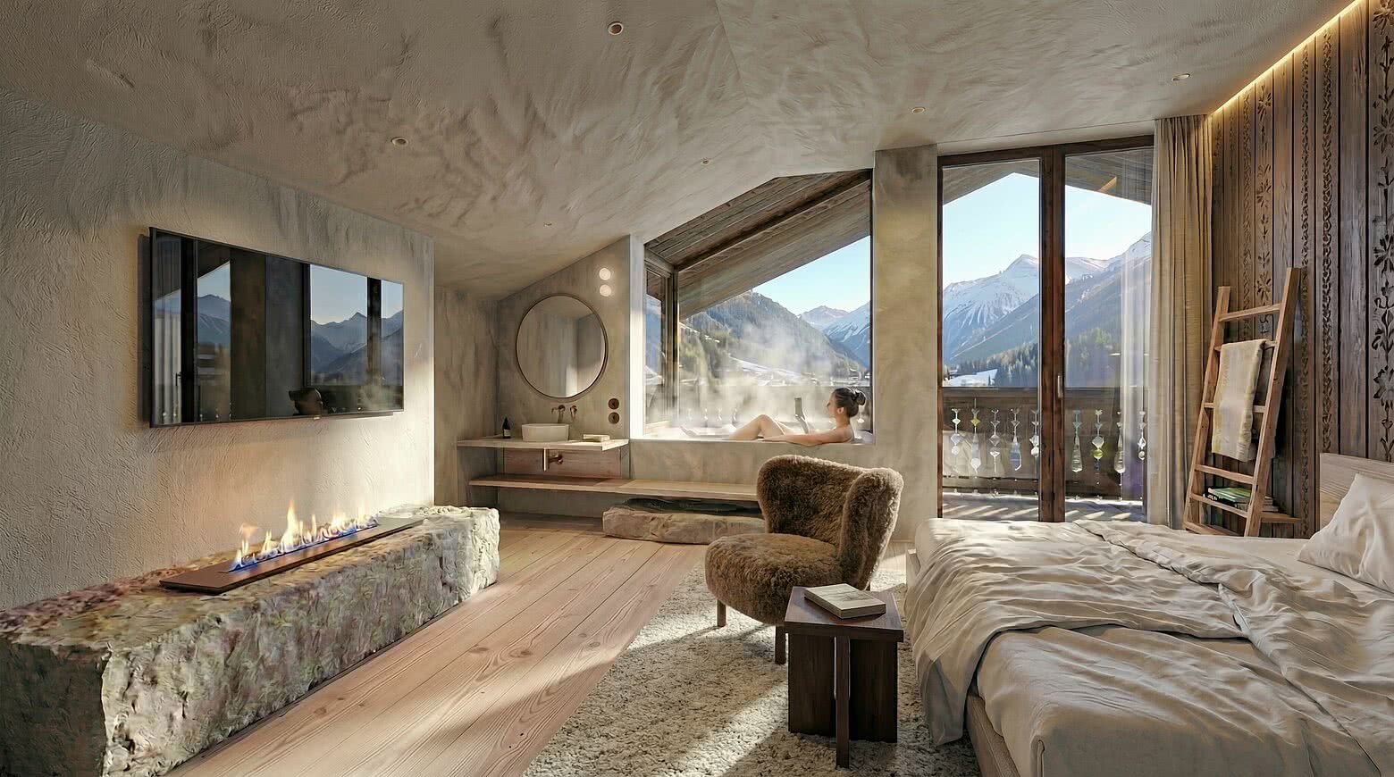 Rendering des neuen Zimmers Zapfn&Streich im Tauernhof