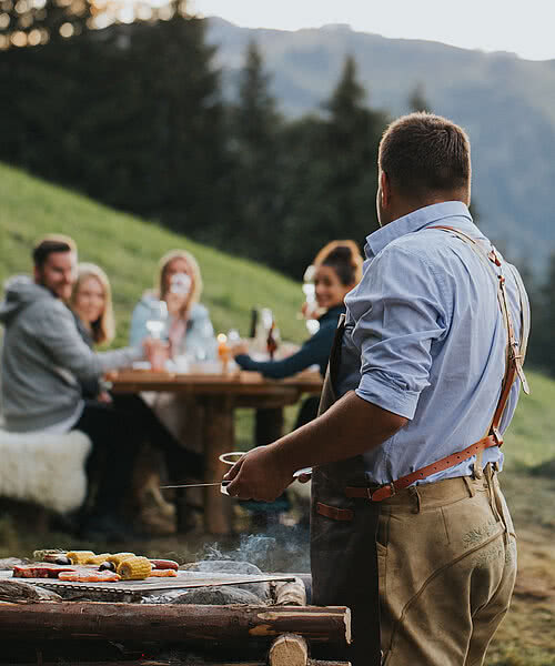 Barbecuing in the mountains in Großarl
