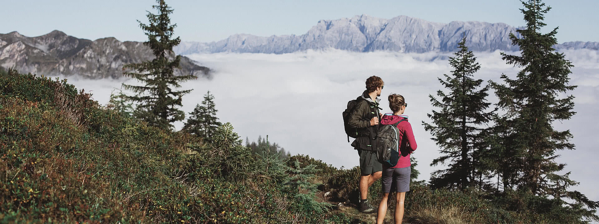 Couple hiking in Großarl
