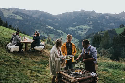 Grillen auf den Bergen Großarls